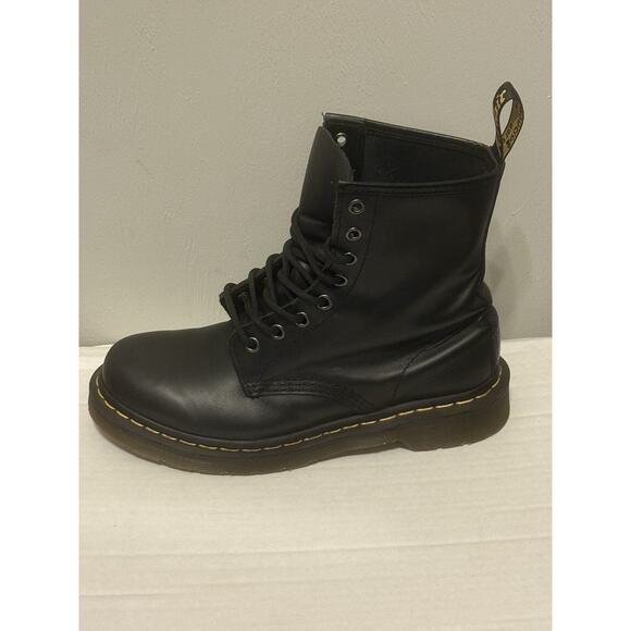 Dr Martens 11821 1460 Smooth Black Leather Combat Womens Boots Sz UK 6 US 8 - Picture 5 of 10
